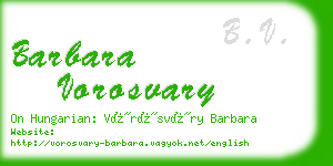 barbara vorosvary business card